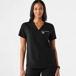 NWT FIGS Black Catarina One-Pocket Scrub Top
